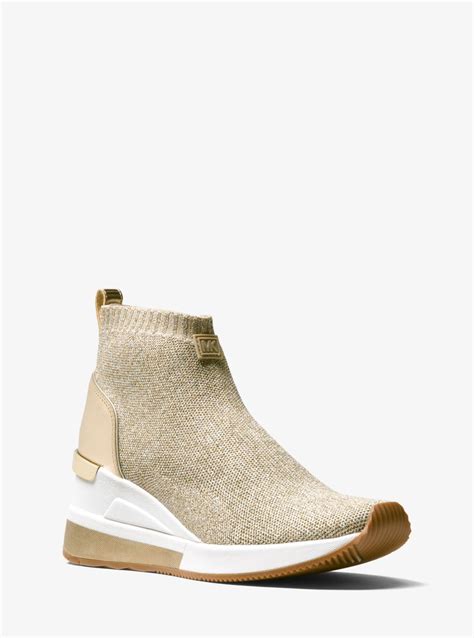 michael kors skyler stretch-knit sock sneaker|Skyler Logo Stretch Knit Sock Sneaker .